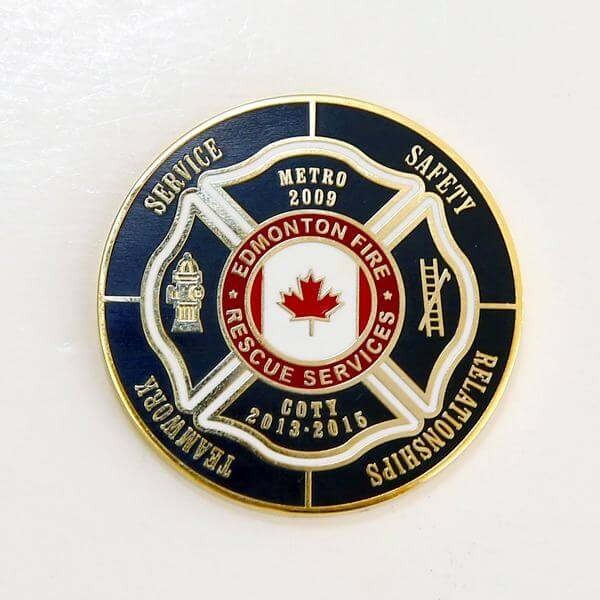 thumbnail image 2 of Detroit Fire Department Challenge Coin - Collectible DFD Militaria 2 of 6