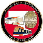Covid-19 Pandemic Challenge Coin - Metro - Back